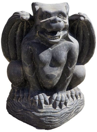 Gargoyle aus Lavastein gegossen